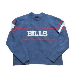 Abercrombie & Fitch Buffalo Bills Blue Crewneck oversized Sweater